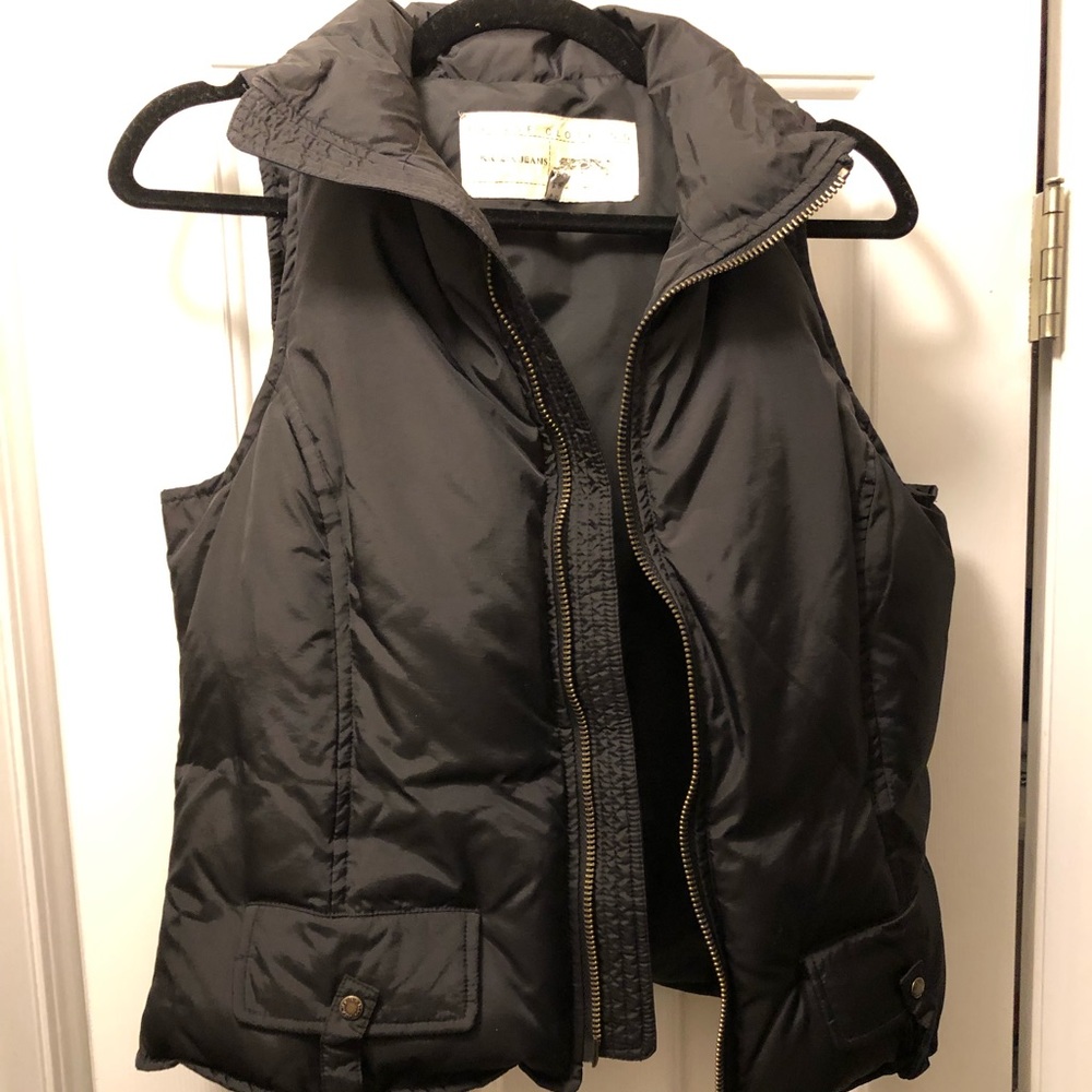 Krizia Jeans Black Puffer Vest. Size 10.